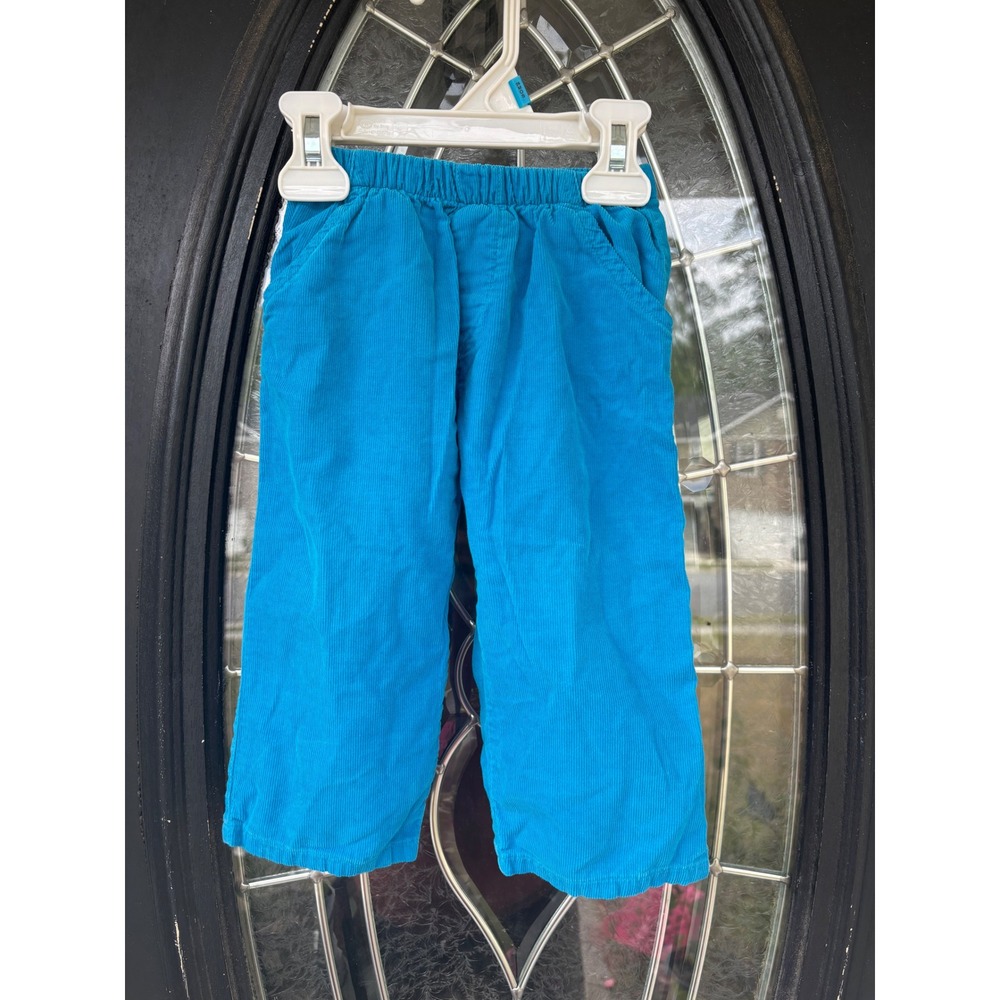 The Bailey Boys Kids Turquoise Blue Corduroy Elastic Waist Pants Size 12